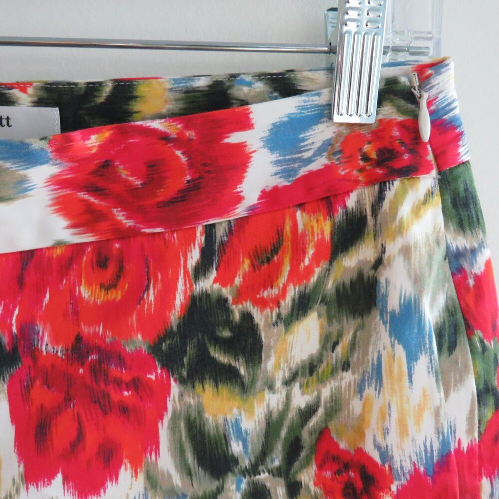 L.K. BENNETT TR Issie Bright Floral Cottagecore Capri Cropped Pants - Size US 4 - Picture 3 of 13
